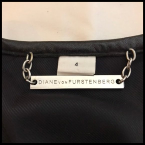 Diane Von Furstenberg Kate Soft Leather Covered With Silver Tone Dome Studs Sz 4 - Picture 9 of 16